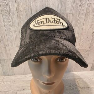 Von Dutch Black and Cream Trucker Cap